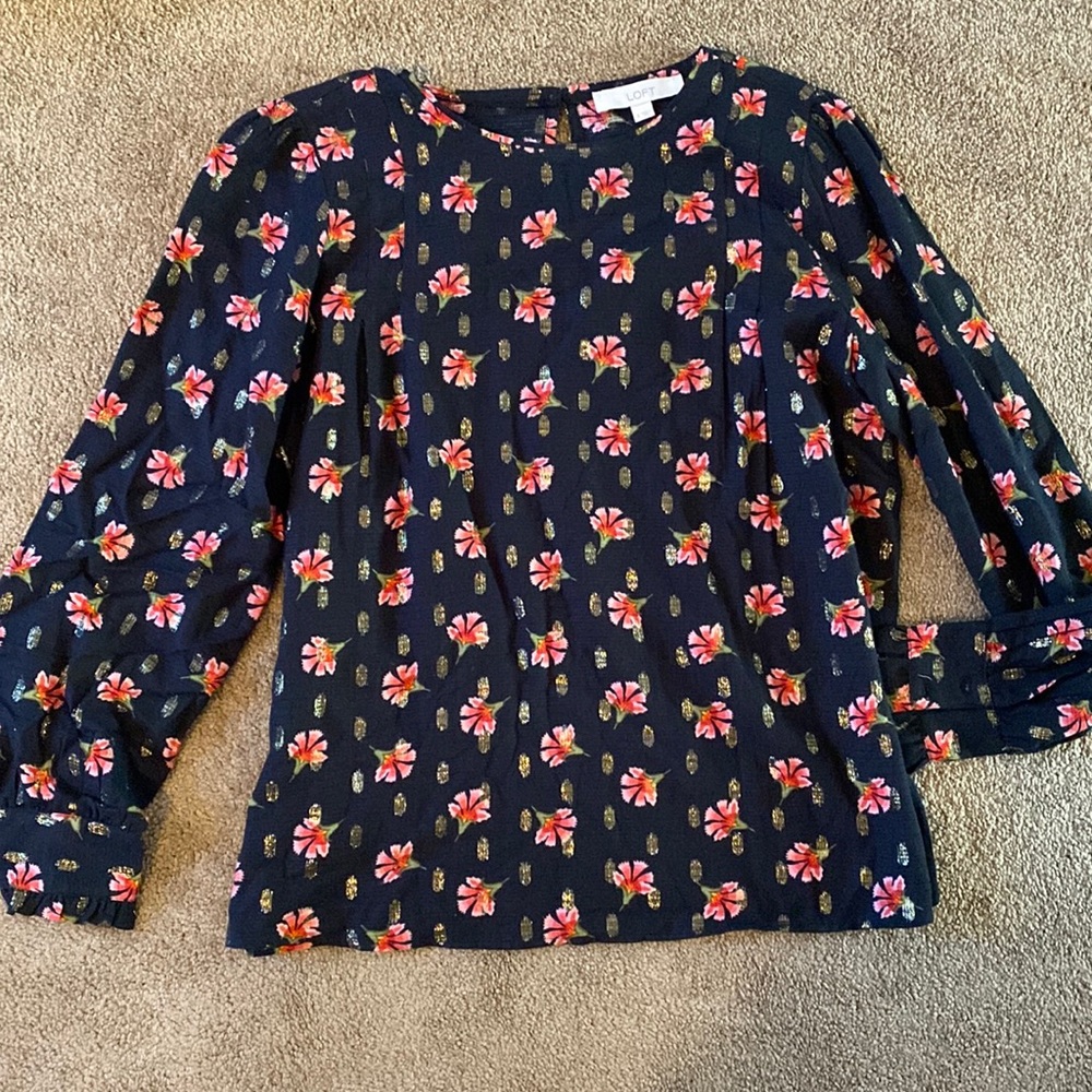 Sz Small Loft long sleeve blouse